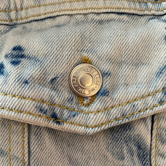Free People Blue and White Jean Jacket - Picture 9 of 11